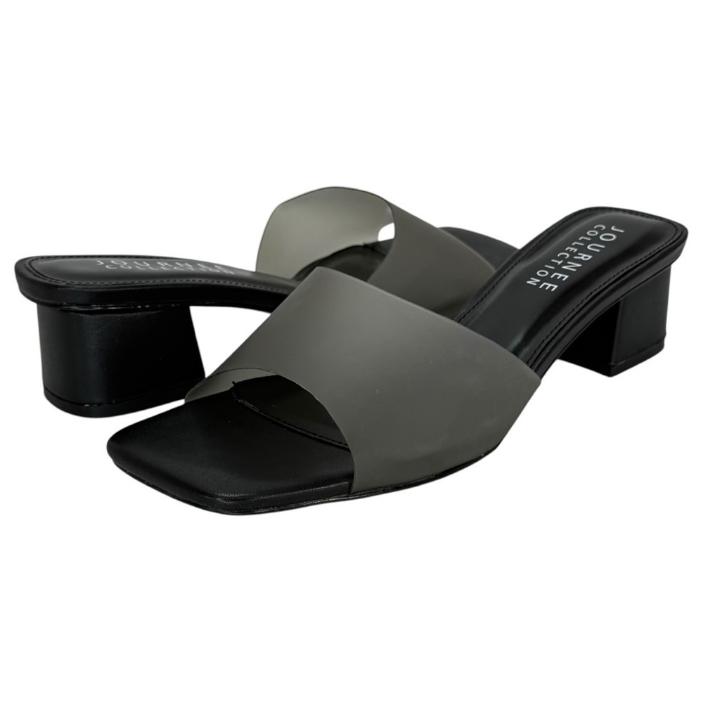 Journee Collection Jaydin Smoke Vinyl Womens Heels Size 9M - Picture 9 of 10